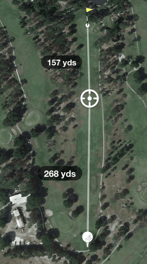 aerial photo of Hole 4 Par 4 426 Yards