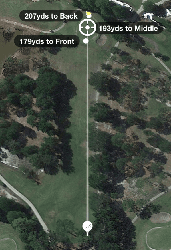 aerial photo of Hole 11 Par 3 193 Yards