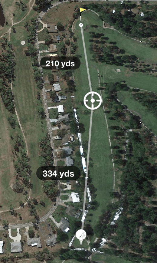 aerial photo of Hole 12 Par 5 534 Yards