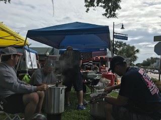 Firemen tent for Chili cook off