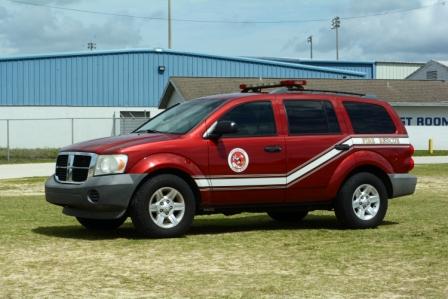 Command 14, Dodge Durango, red with emergency lights